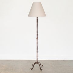 French Twisted Iron Floor Lamp