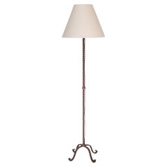 French Twisted Iron Floor Lamp