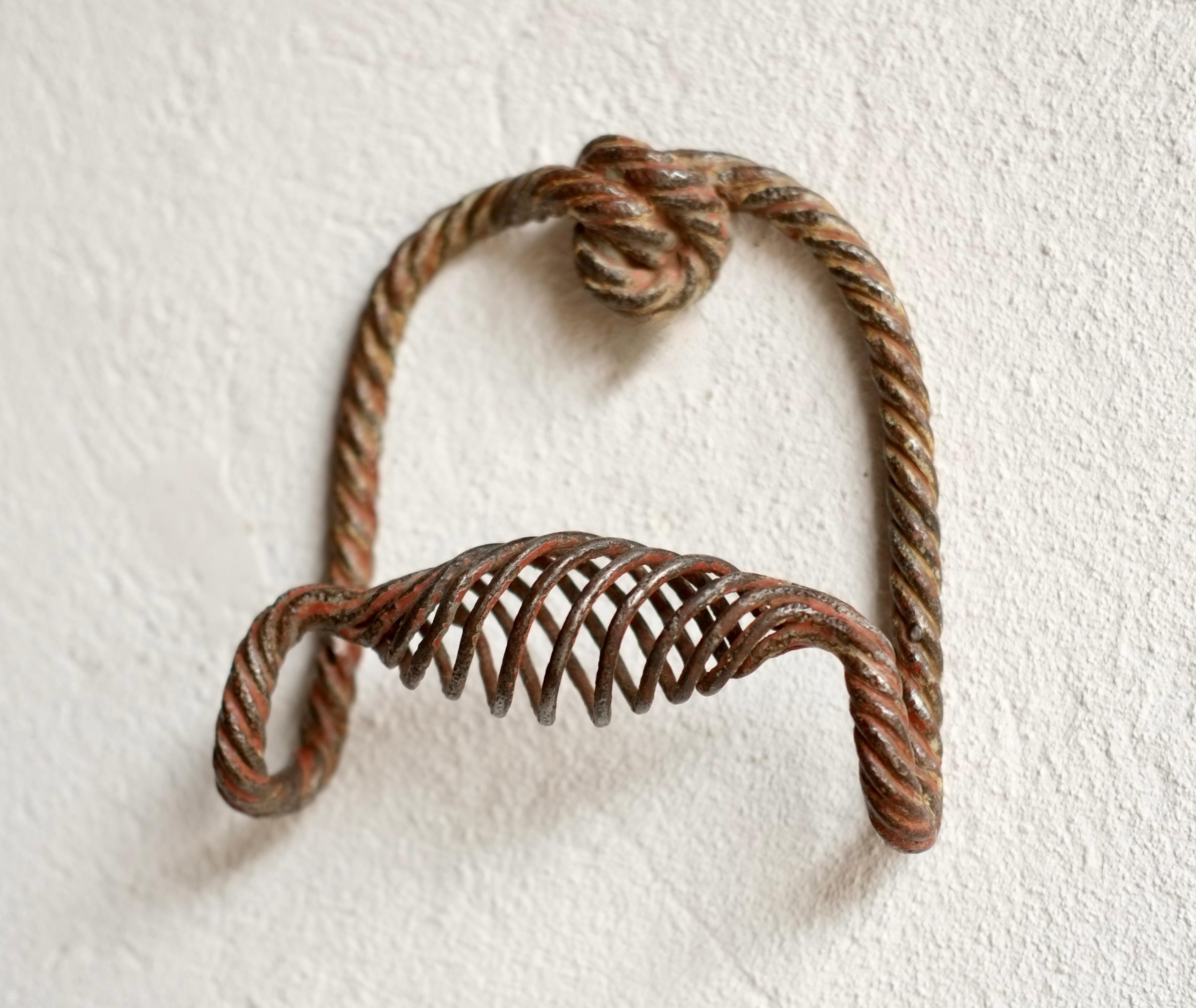 French Twisted Iron Handle For Sale 1