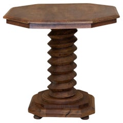 French Twisted Wood Console Table