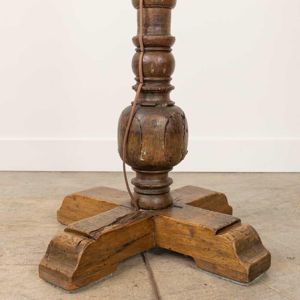 French Twisted Wood Floor Lamp 1