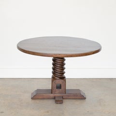 French Twisted Wood Gueridon Table