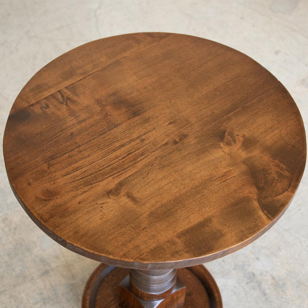 20th Century French Twisted Wood Gueridon Table