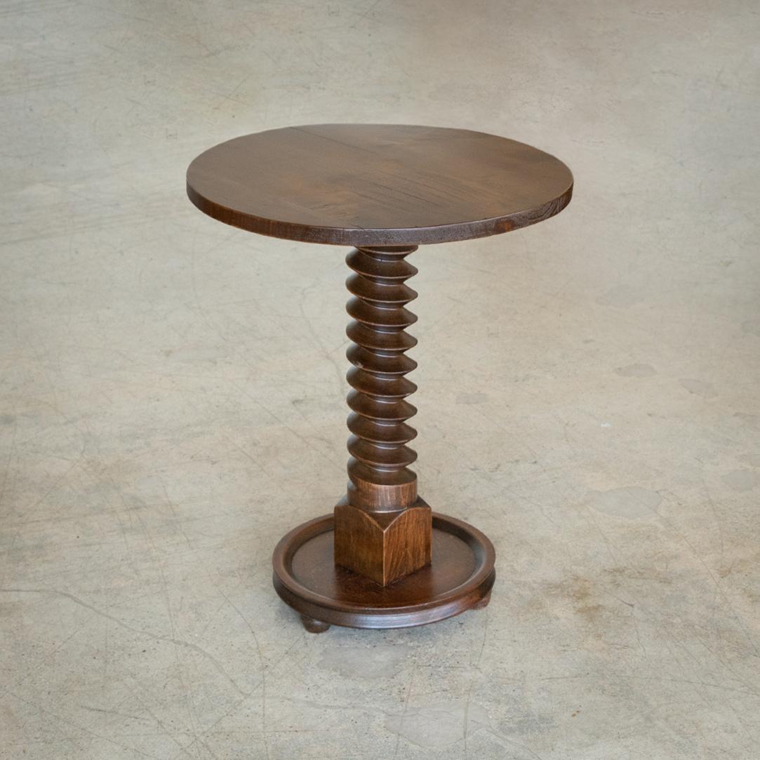 French Twisted Wood Gueridon Table 3