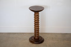 French Twisted Wood Pedestal Table