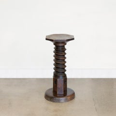 French Twisted Wood Pedestal Table