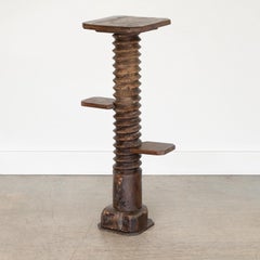 French Twisted Wood Pedestal Table