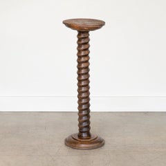 French Twisted Wood Pedestal Table