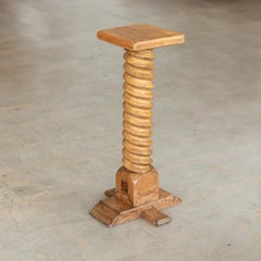 French Twisted Wood Pedestal Table