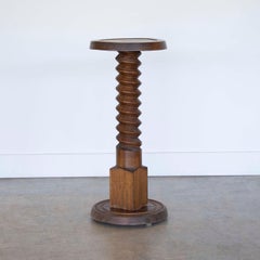 French Twisted Wood Pedestal Table