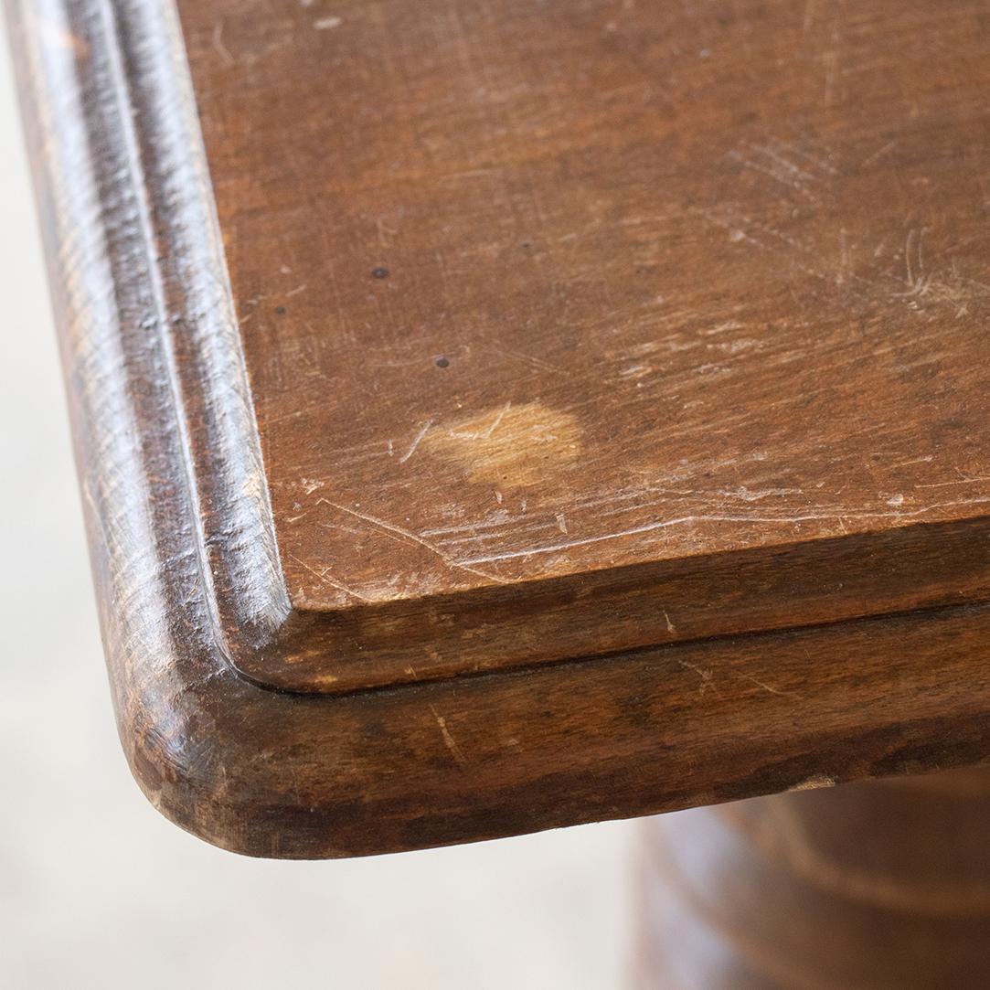 French Twisted Wood Pedestal Table 3