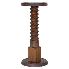 French Twisted Wood Pedestal Table