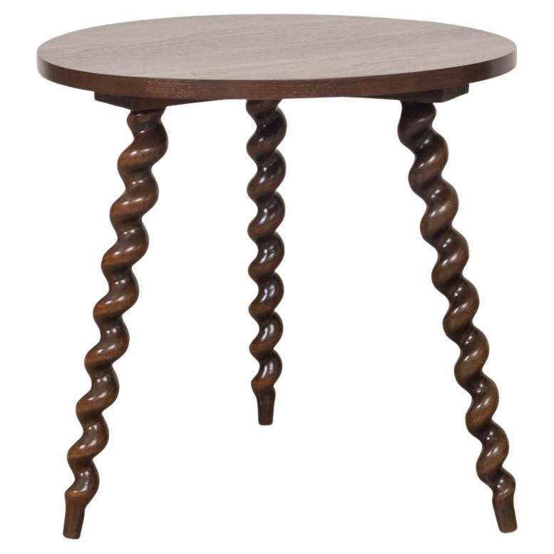 Tavolo a treppiede in Wood francese ritorto in vendita