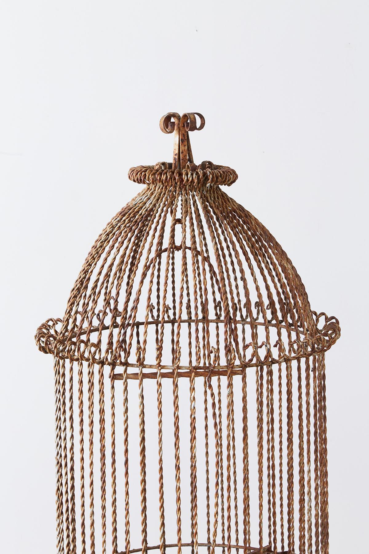 wrought iron birdcage
