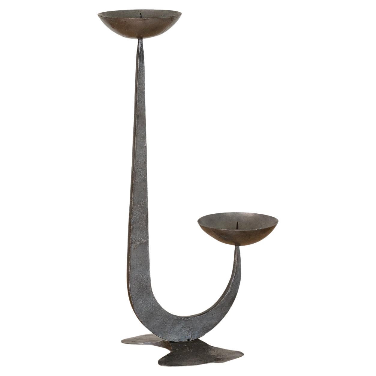 French Iron Candlestick For Sale at 1stDibs