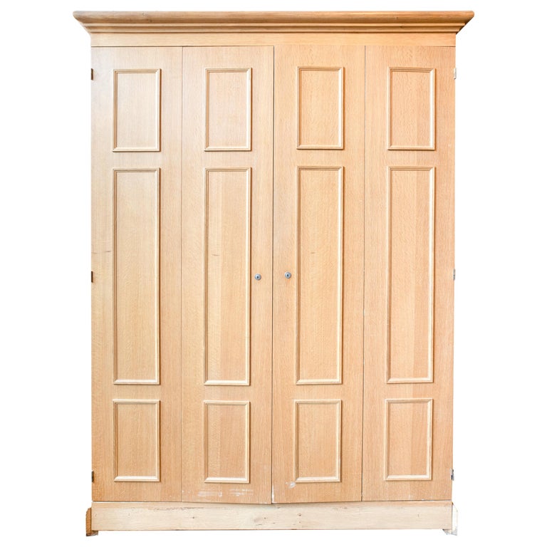 French Two-Door Oak Locker with Multi-Door Interior For Sale
