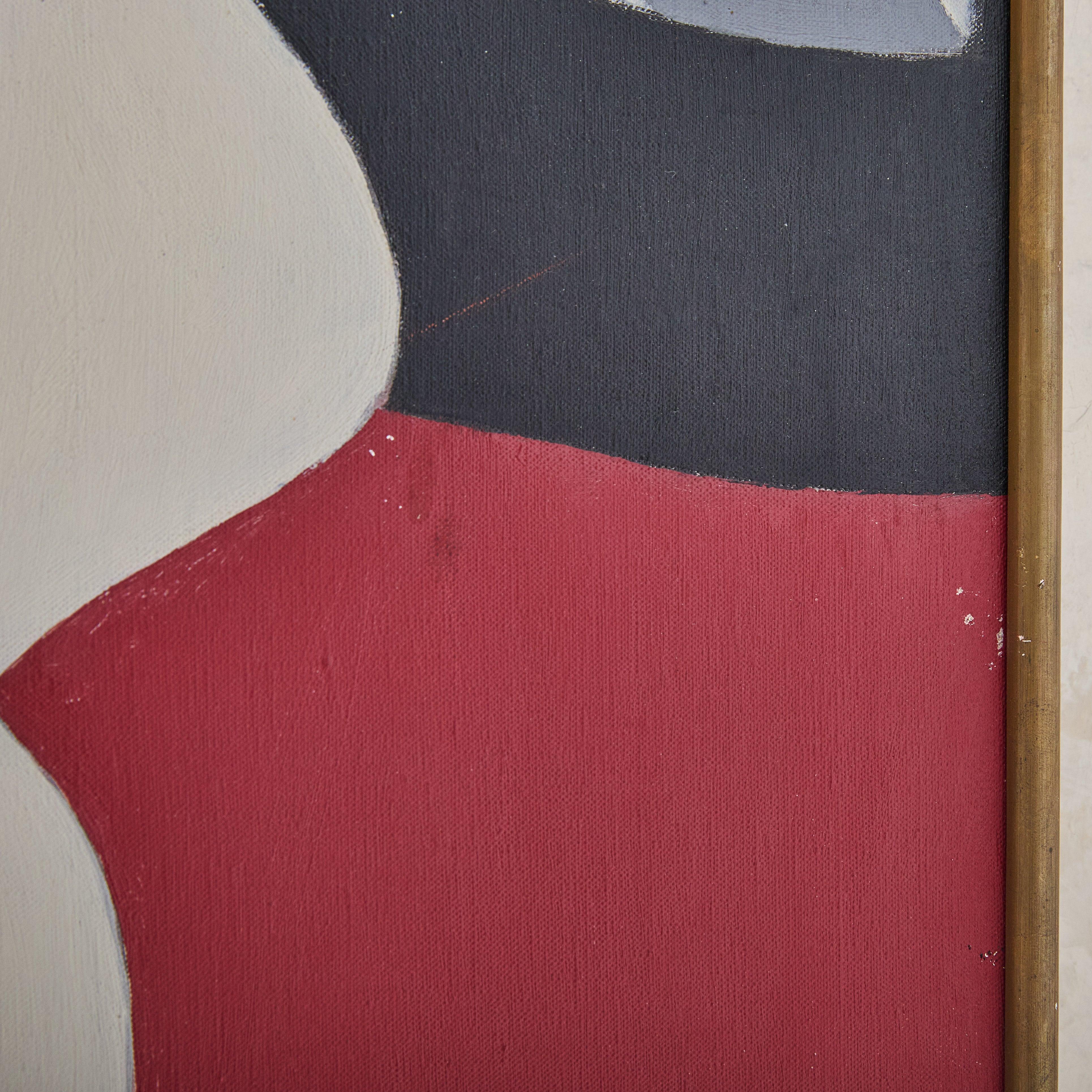 Französisches Gemälde „Zwei Figuren“, Öl auf Leinwand, Gemälde von Pierre Fulcrand, 1960er Jahre im Zustand „Gut“ im Angebot in Chicago, IL