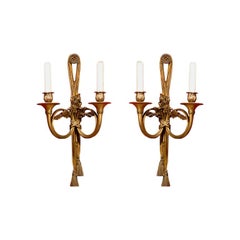 French Two-Light Sconces