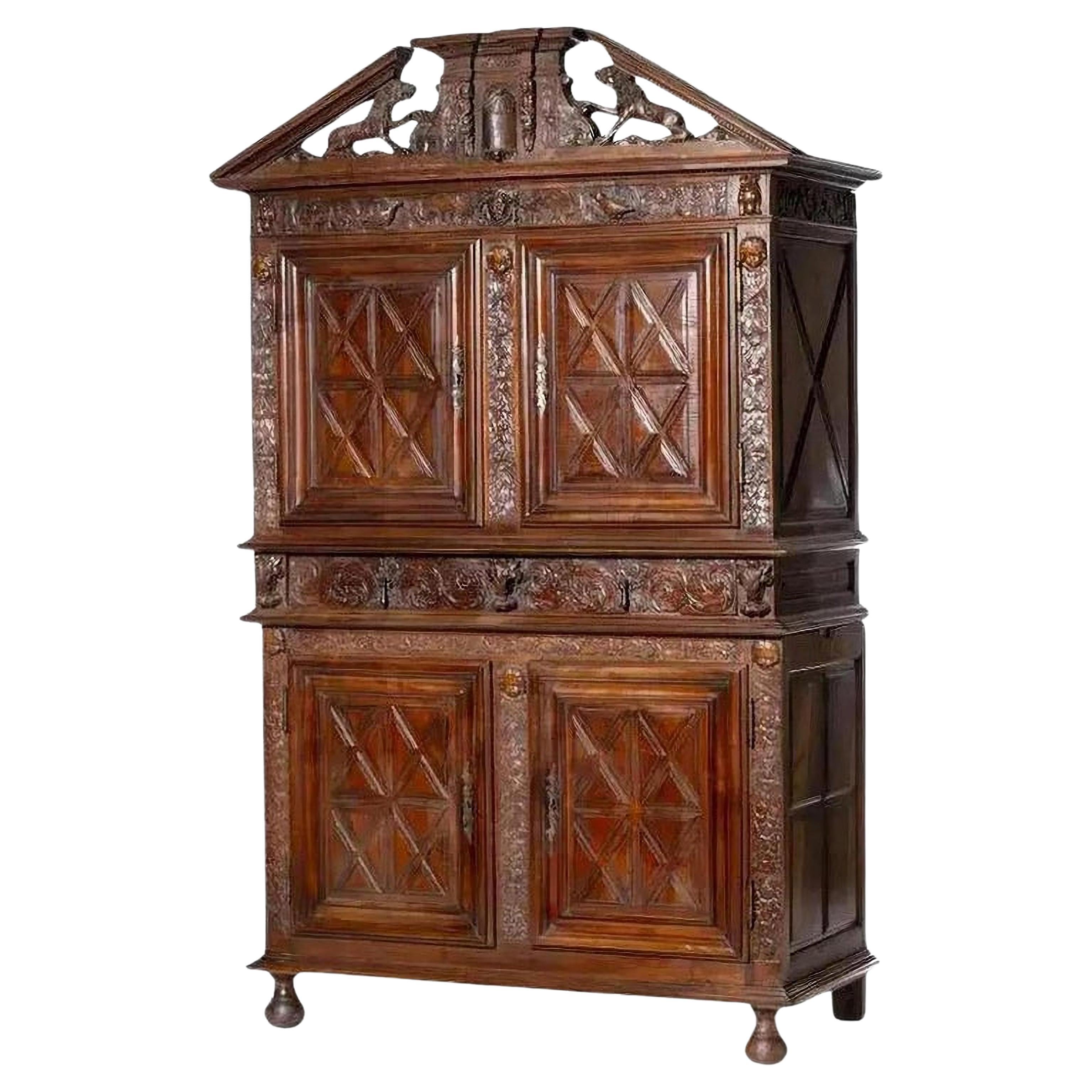 French, Two-Section Cabinet, 18th Century For Sale