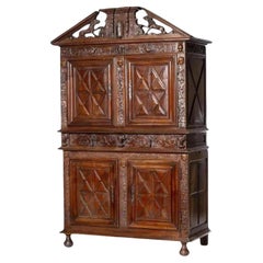 Antique French, Two-Section Cabinet, 18th Century