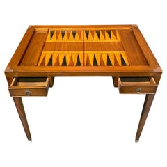 French Two-Sided Louis XVI Style Walnut Game Table with Reversible Top