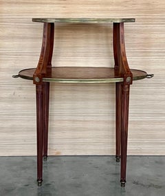 French Two-Tier Mahogany Dessert Stand Manner of Louis XVI