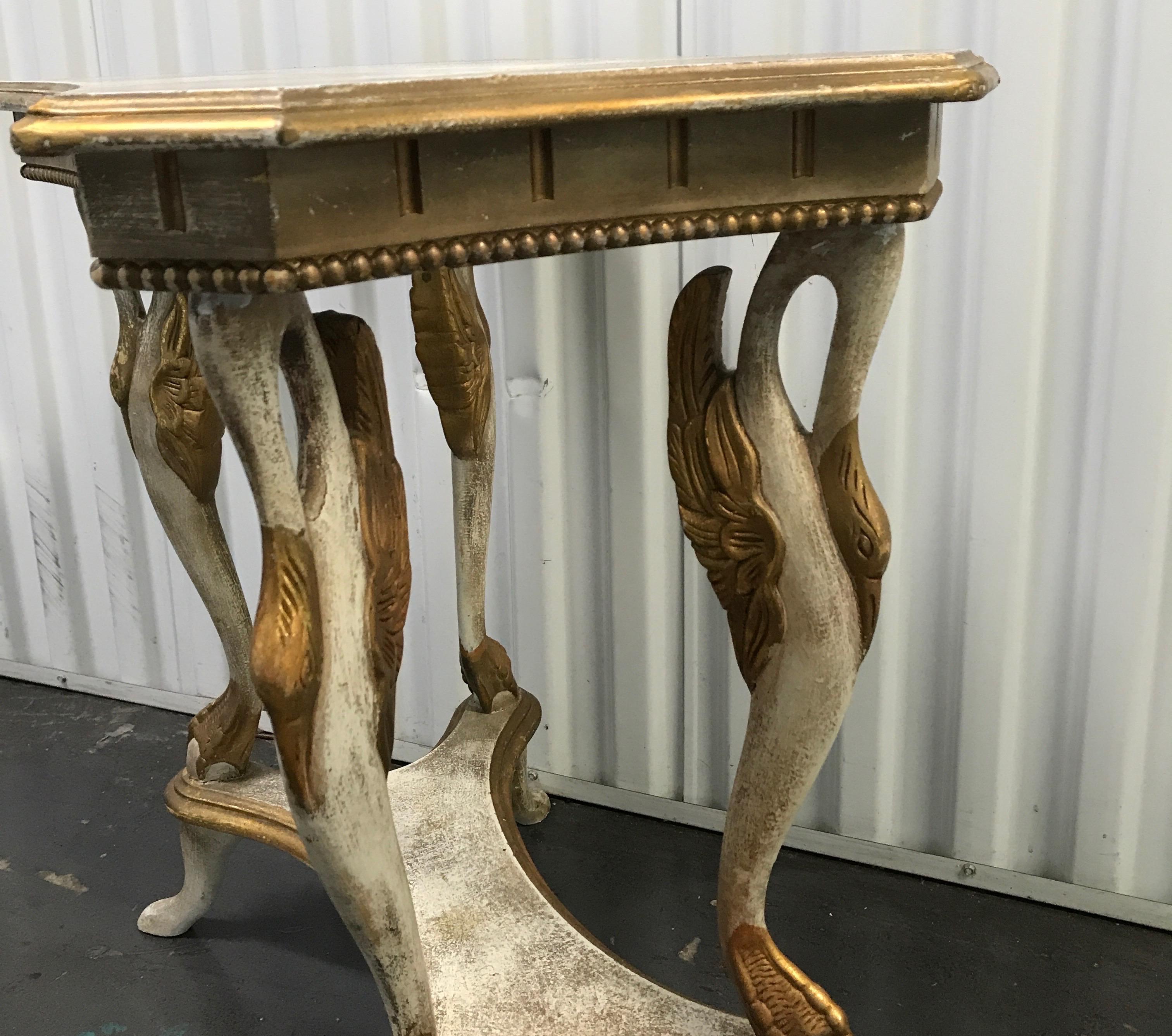 swan end table