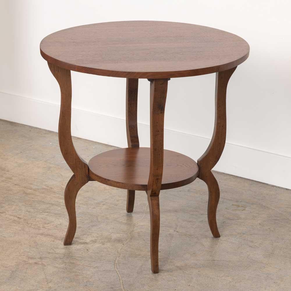 Table à deux étages en chêne français en vente 2