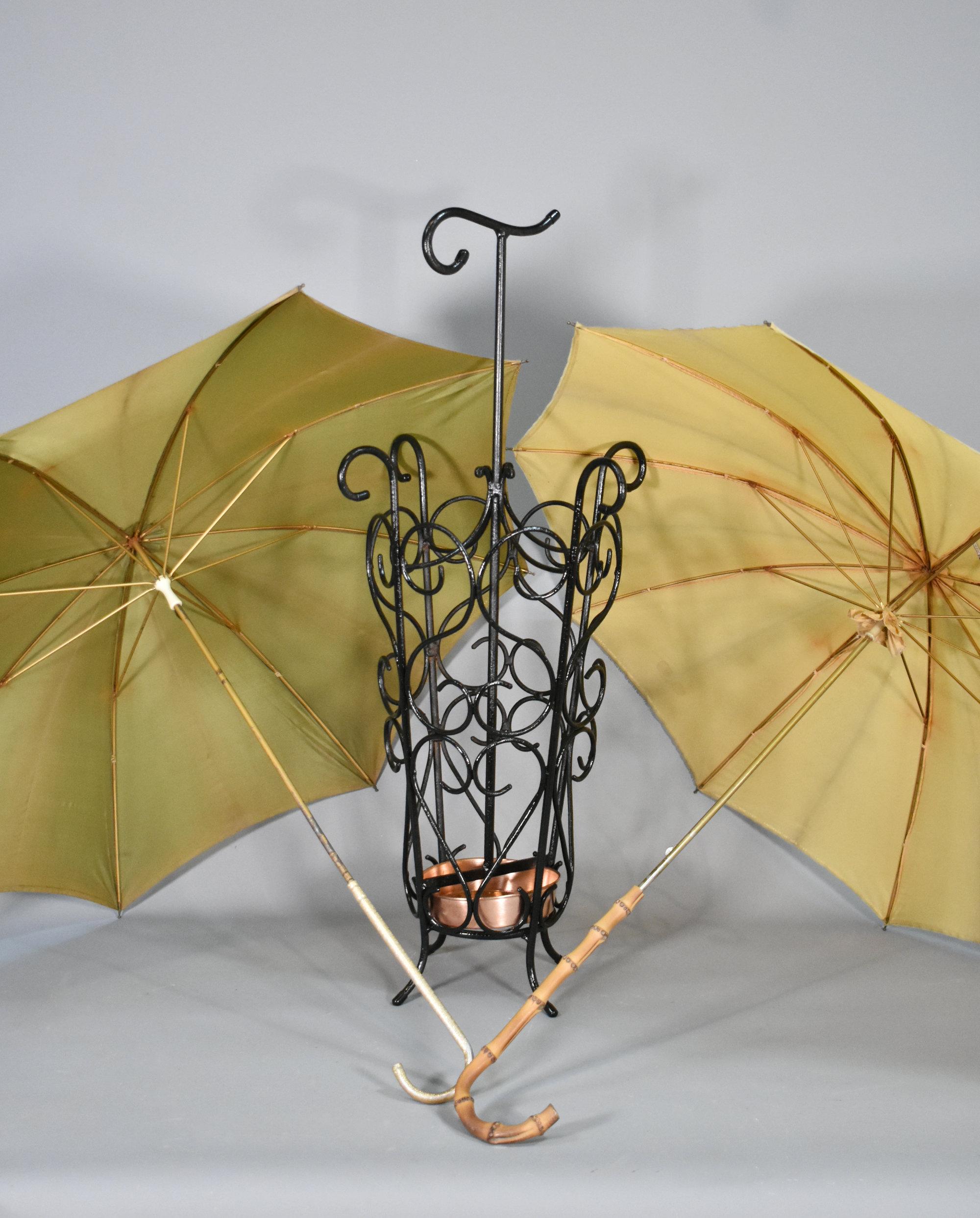 French Umbrella Stand in Wrought Iron 1950s For Sale 3