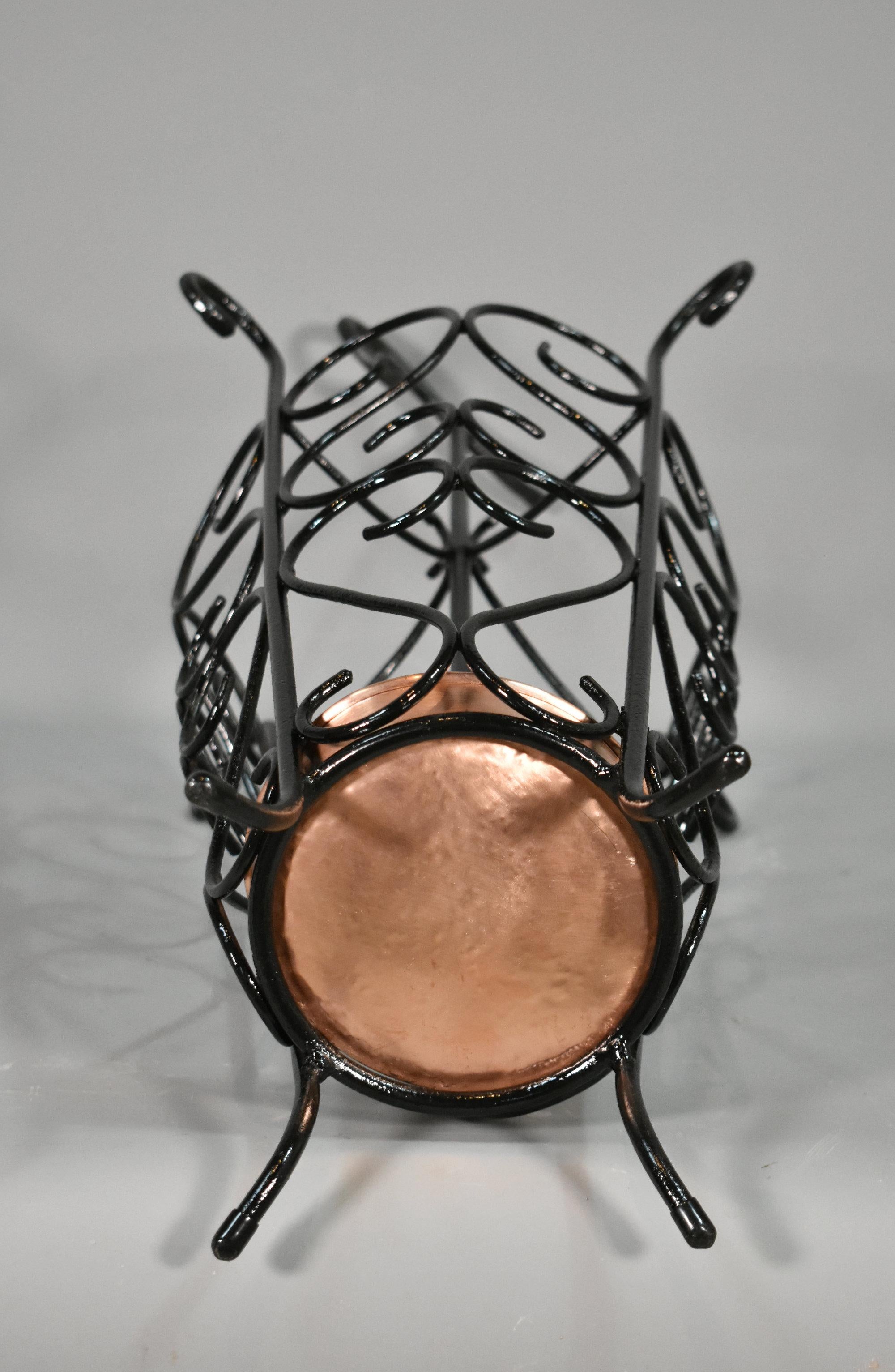 French Umbrella Stand in Wrought Iron 1950s For Sale 5