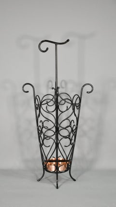 French Umbrella Stand in Wrought Iron 1950s