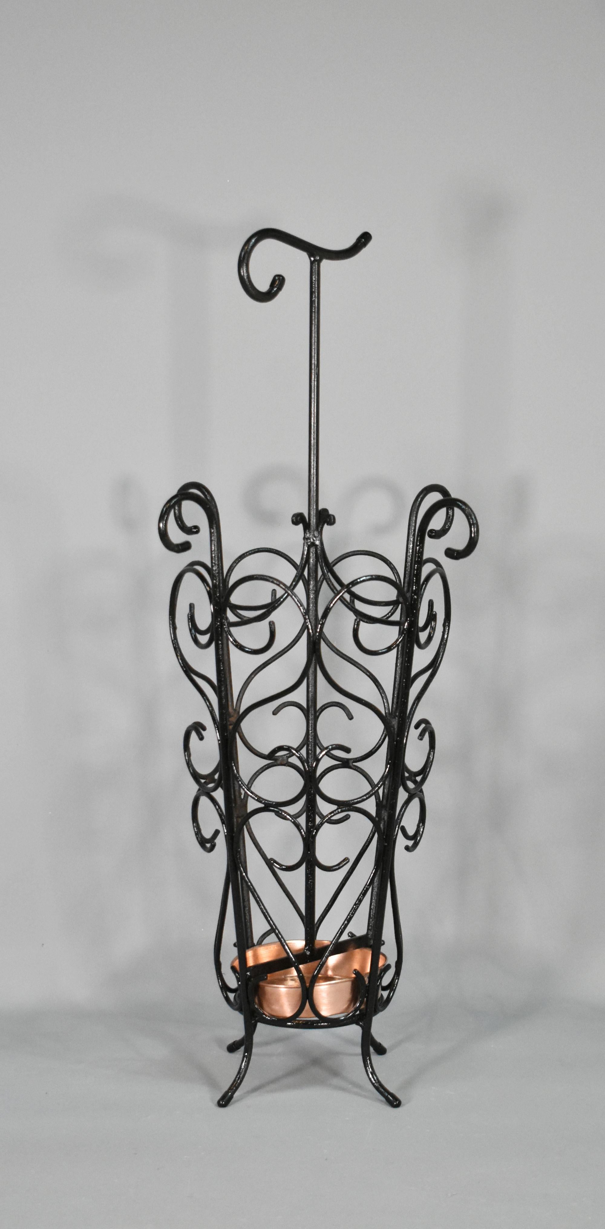 Mid-Century Modern French Umbrella Stand in Wrought Iron 1950s For Sale