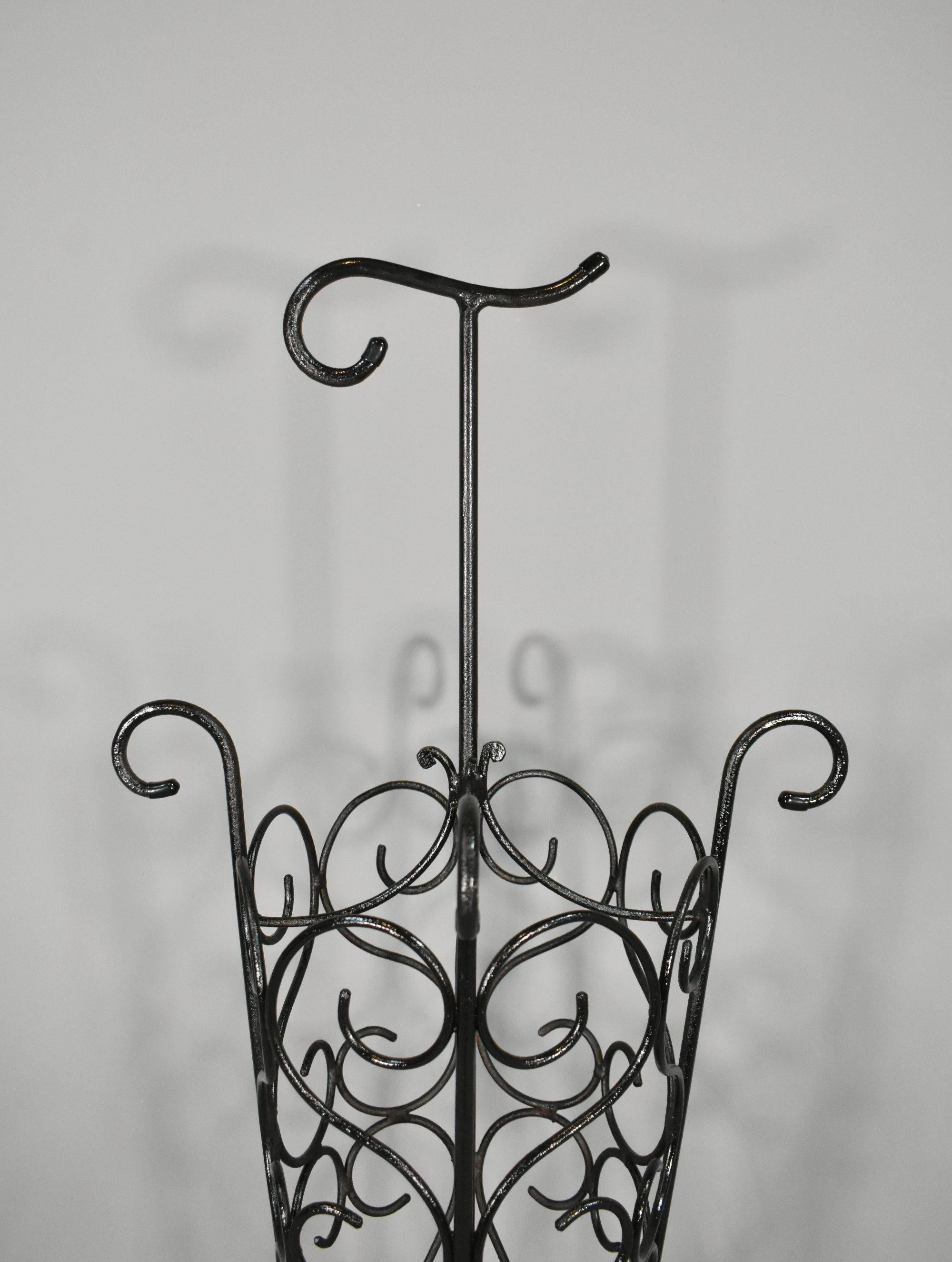 20th Century French Umbrella Stand in Wrought Iron 1950s For Sale