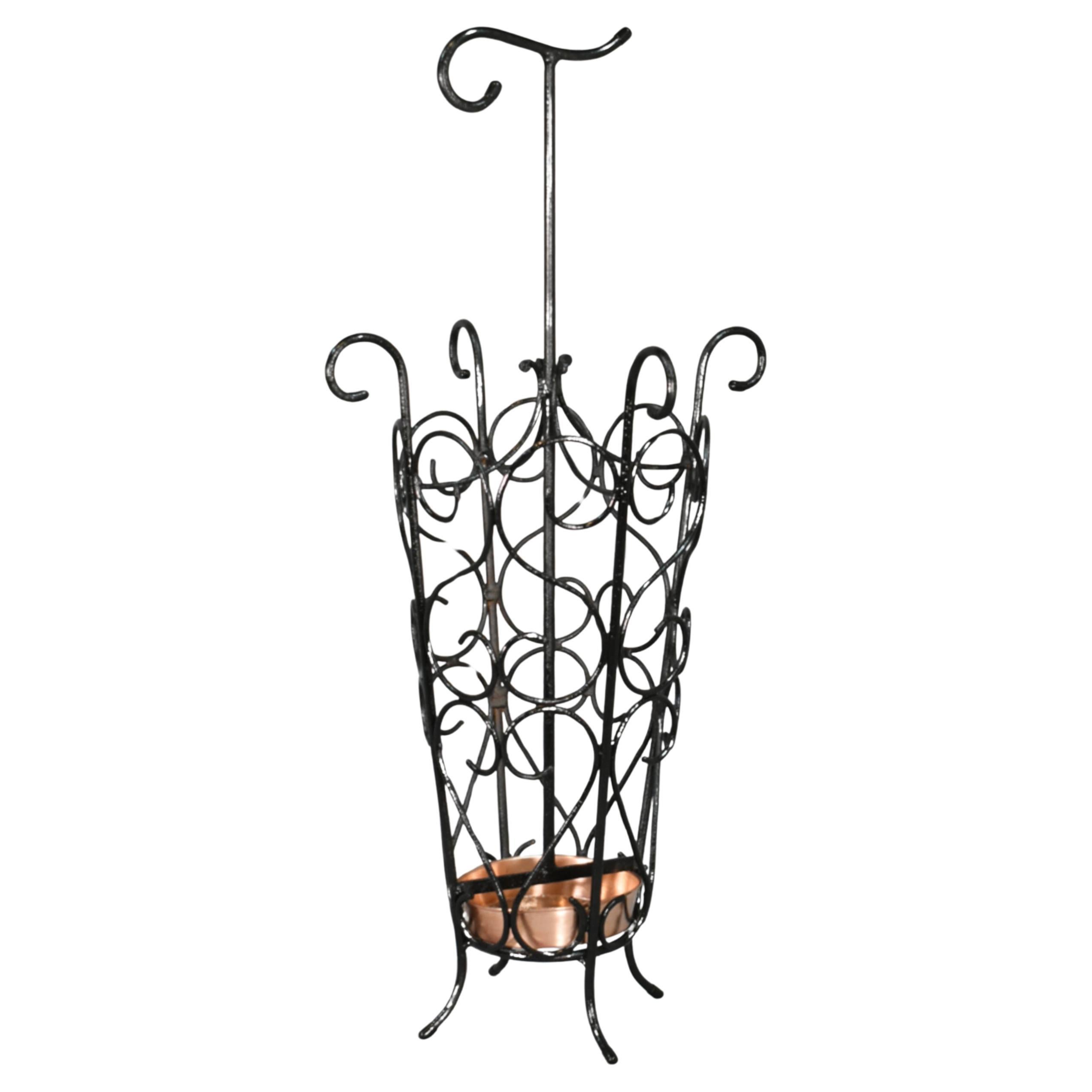French Umbrella Stand in Wrought Iron 1950s