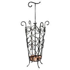 French Umbrella Stand in Wrought Iron 1950s