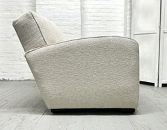 French Upholstered Lounge Chair Manner of Dominique