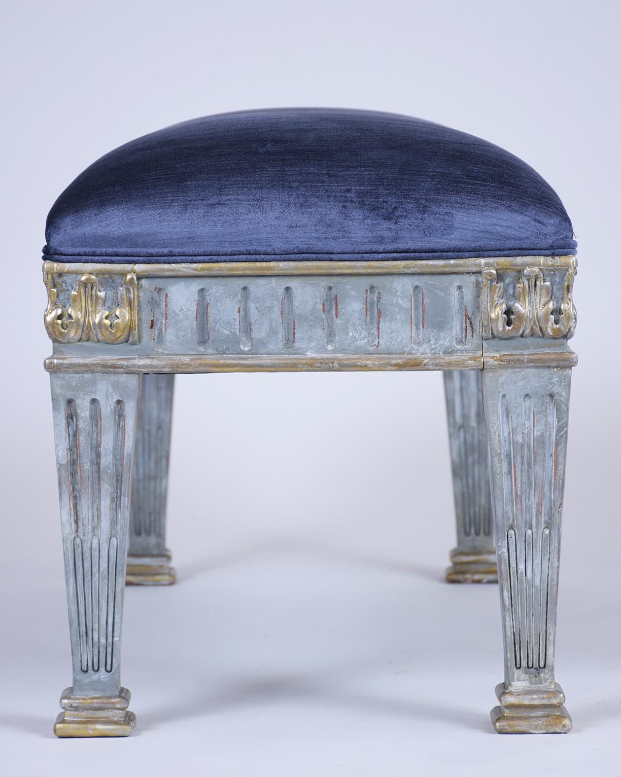 French Empire Gilt Painted  Bench 2