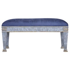 French Empire Gilt Painted  Bench