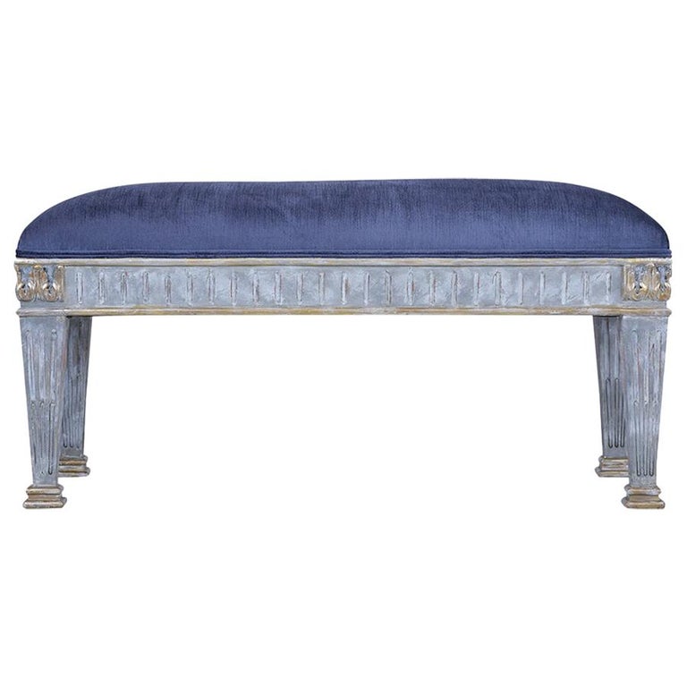 French Empire Gilt Painted  Bench For Sale