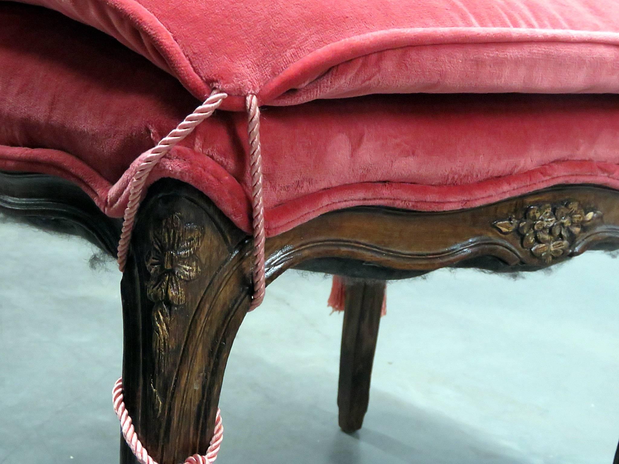 20th Century French Upholstered Stool
