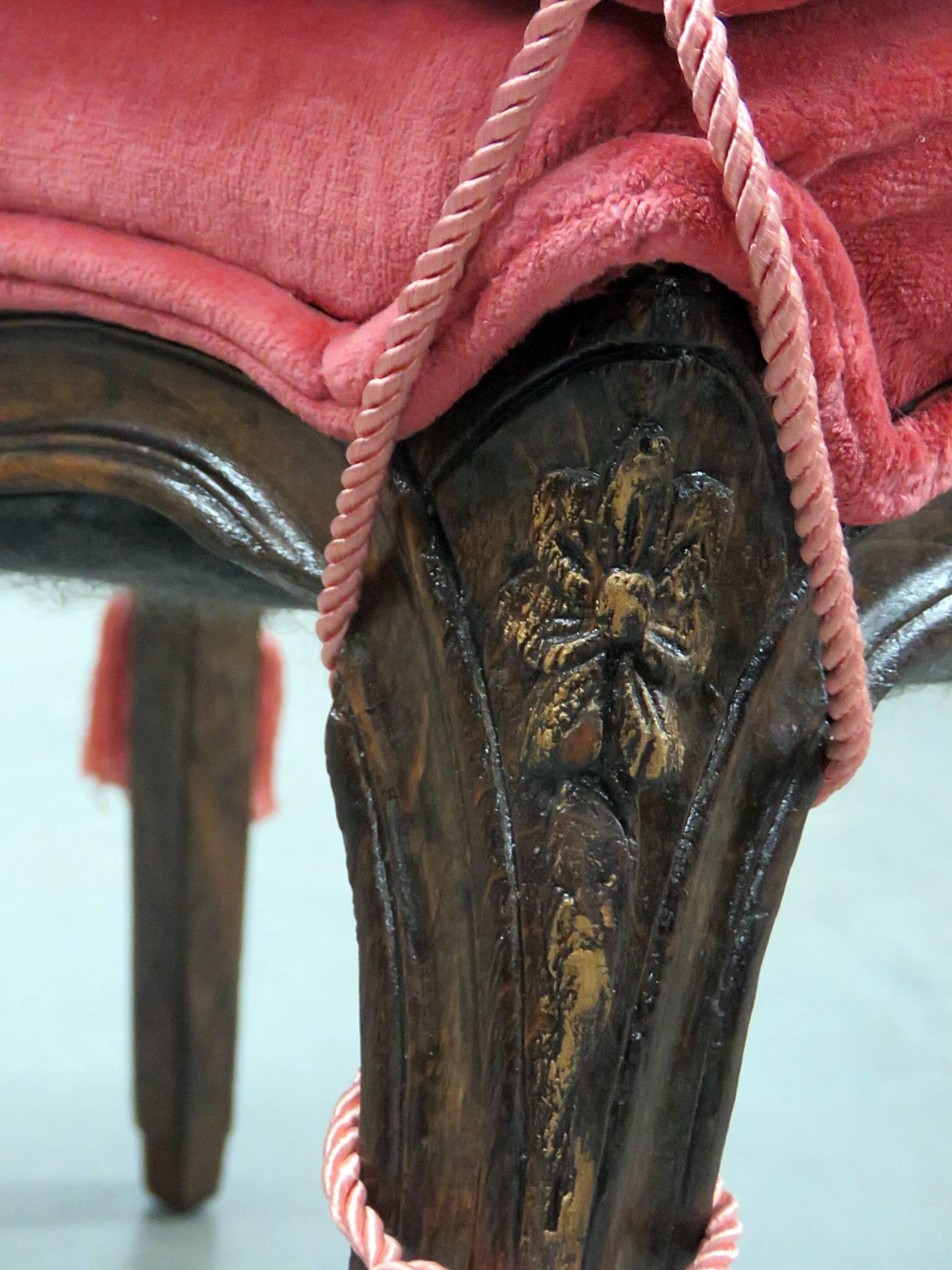 French Upholstered Stool 1