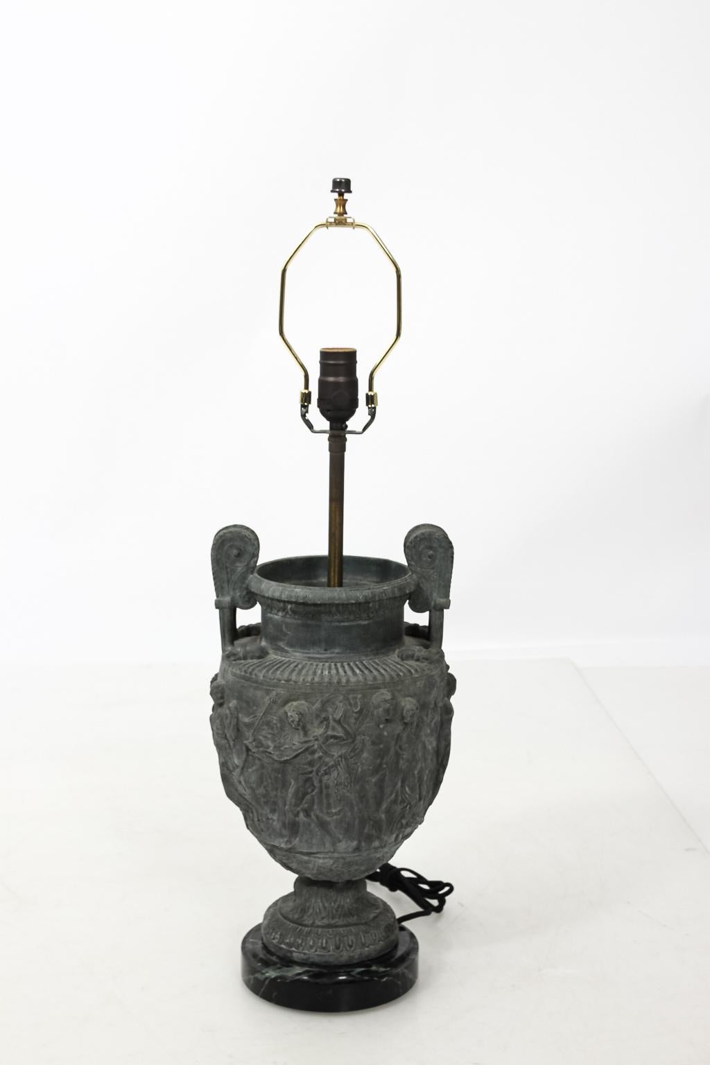 French Urn Shaped Table Lamp In Good Condition In Stamford, CT