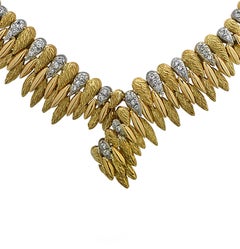 French V-Shaped Diamond Necklace