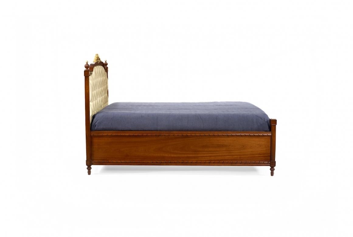 Wood French Valentin Bed Frame, 20th Century For Sale