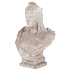 Vintage French Valkyrie Bust Signed by Galliard Sansonetti