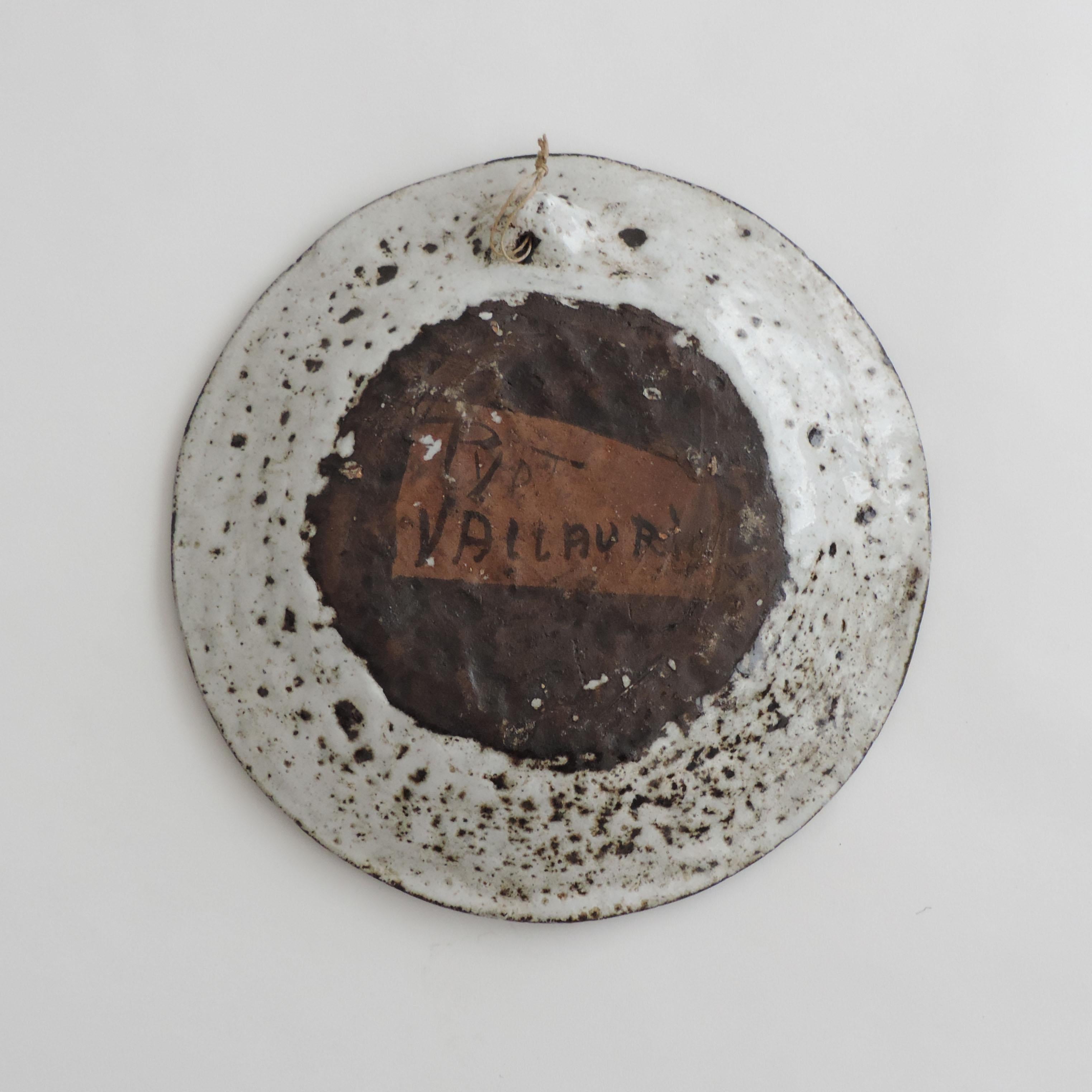 French Vallauris 1950s Ceramic Wall Plate In Good Condition For Sale In Milan, IT