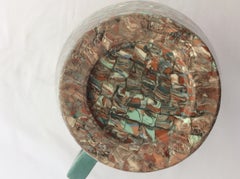 French Clay Mosaic Pitcher or Jug by Master Ceramicist Jean Gerbino