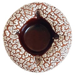 French Vallauris Fat Lava Decor Biomorphic Ceramic Ashtray Vide-Poche, 1950s