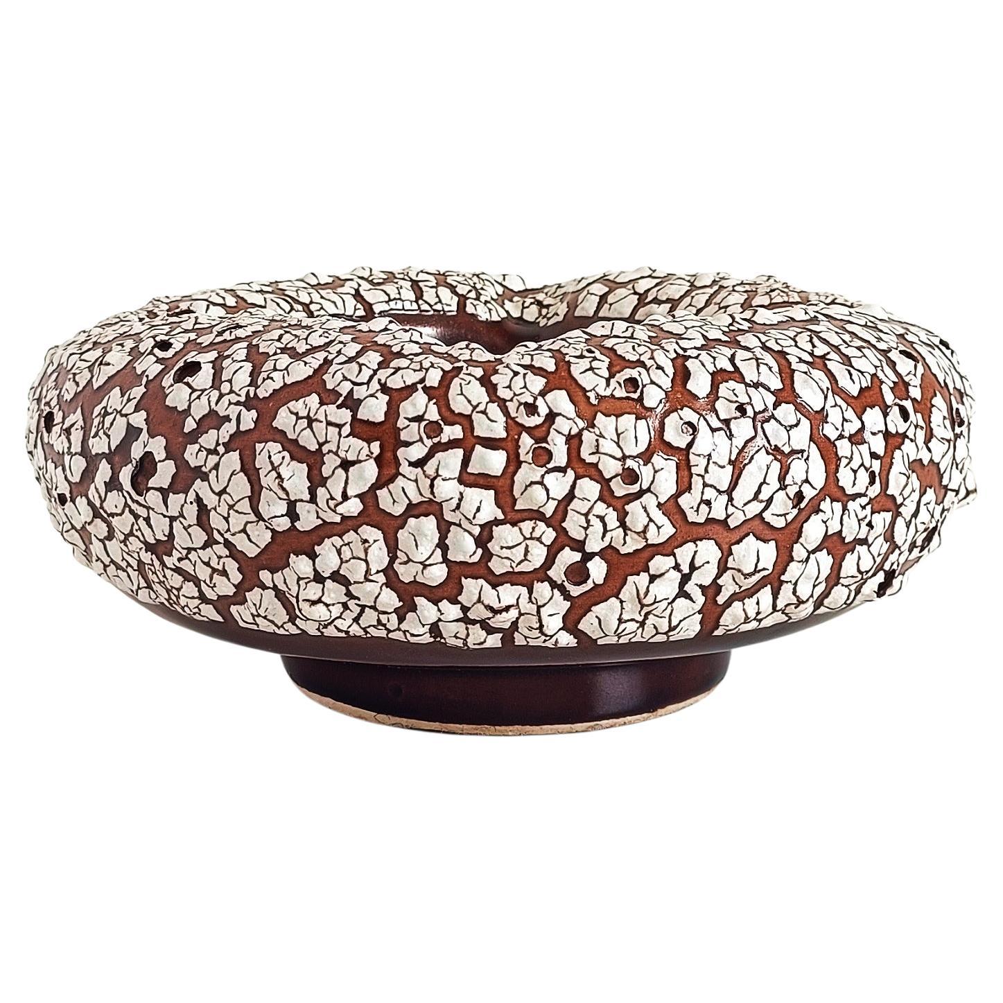 French Vallauris Fat Lava Decor Biomorphic Ceramic Ashtray Vide-Poche, 1950s 1