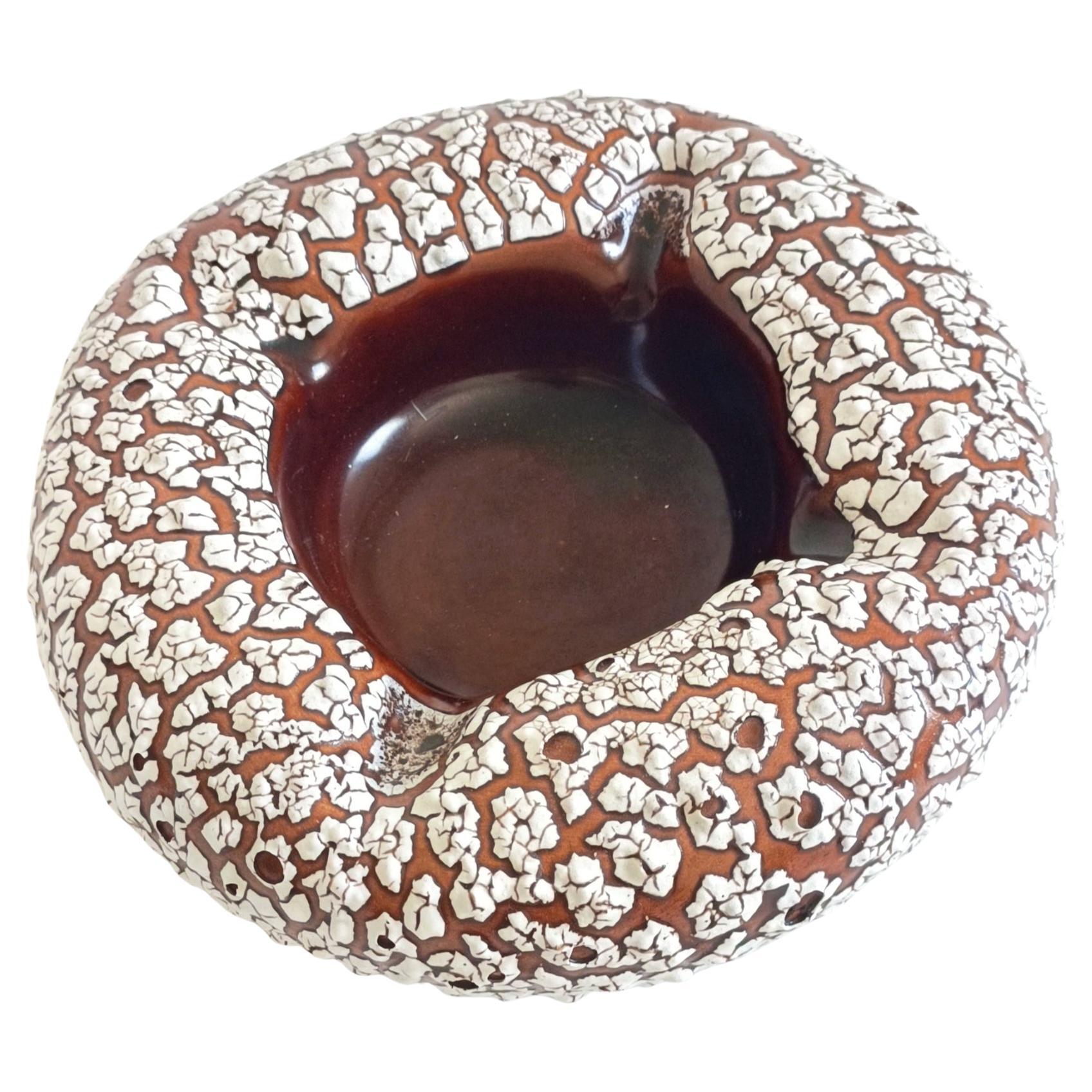 French Vallauris Fat Lava Decor Biomorphic Ceramic Ashtray Vide-Poche, 1950s 2